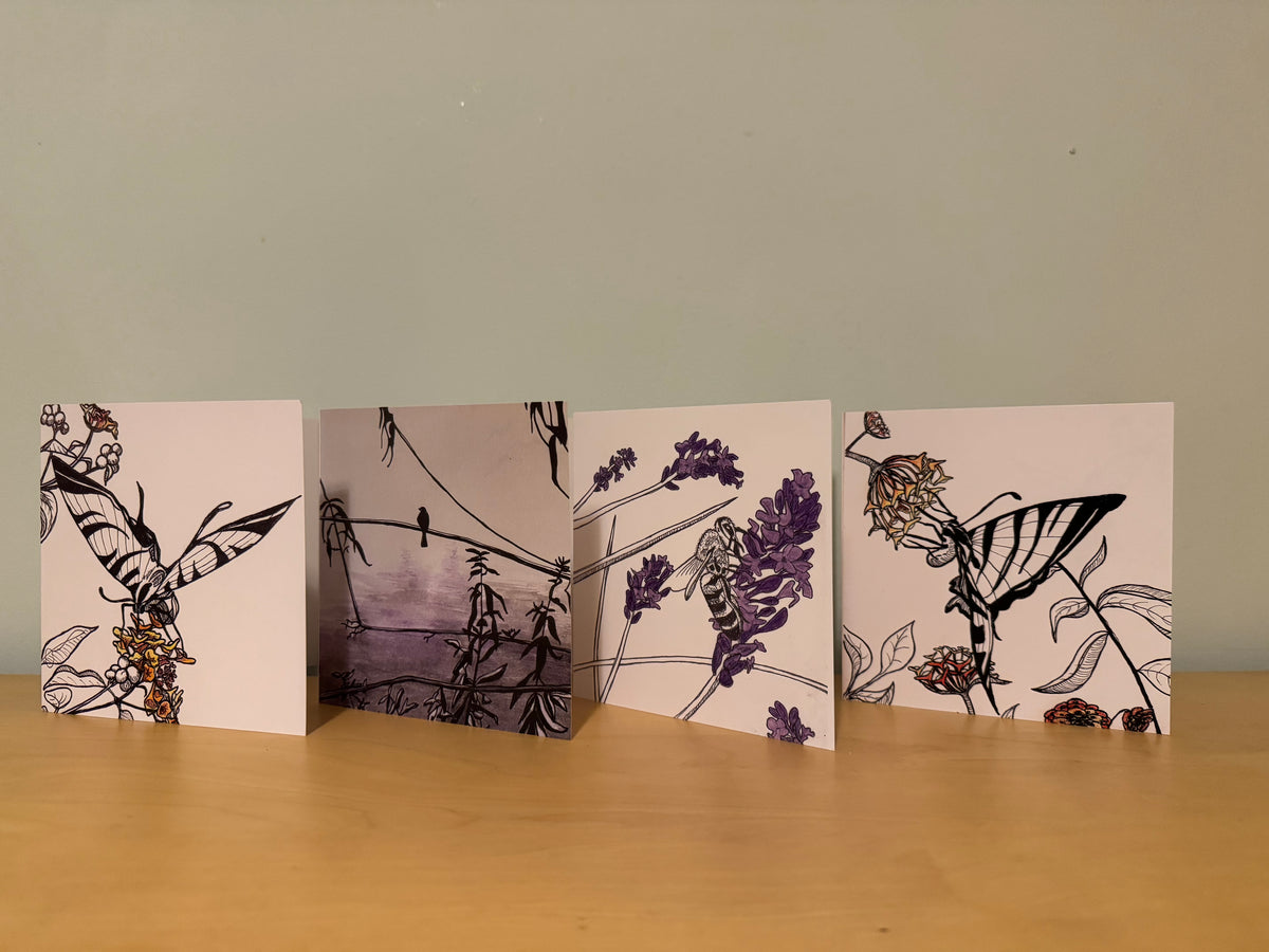Blank art greeting cards for nature lovers