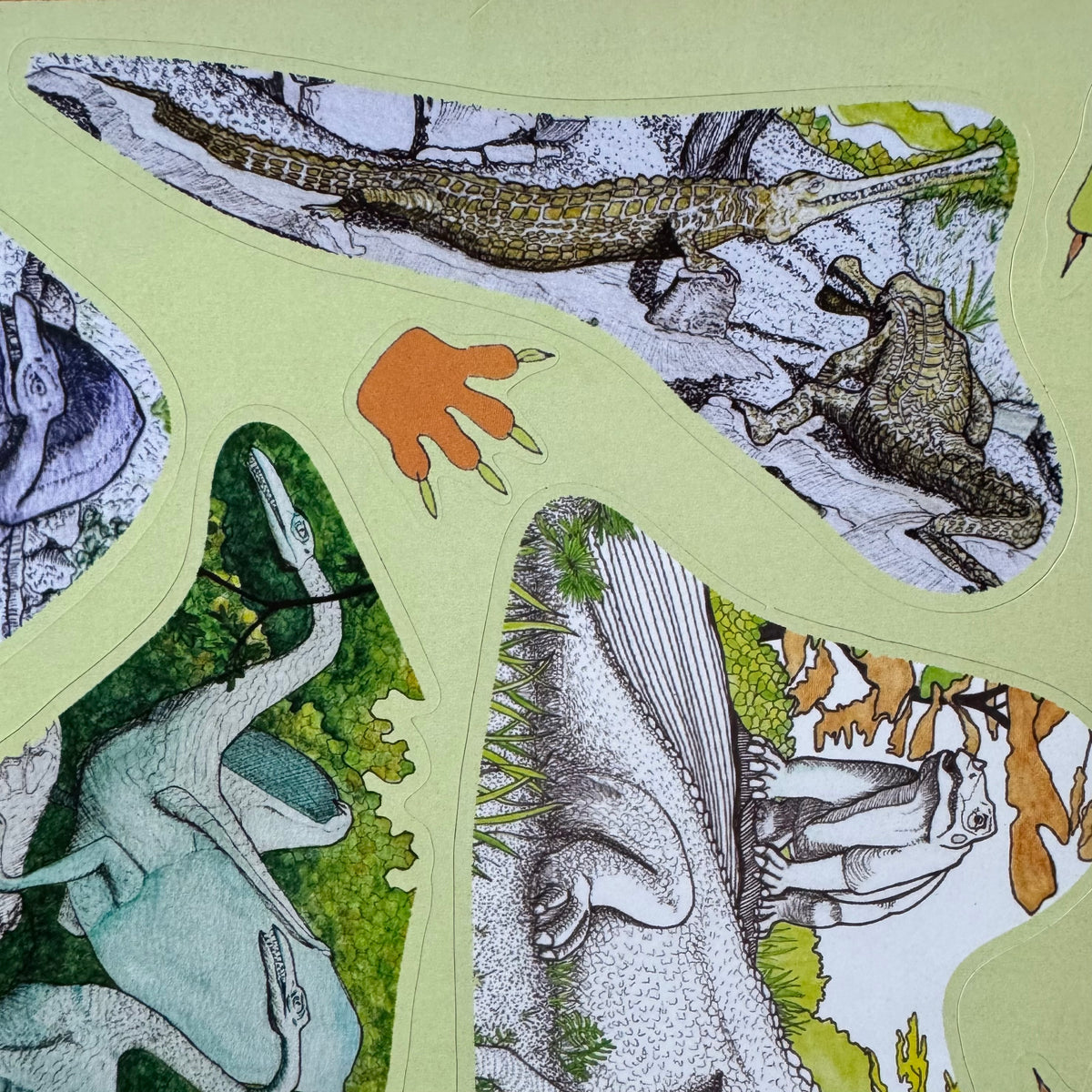 Crystal Palace dinosaur stickers