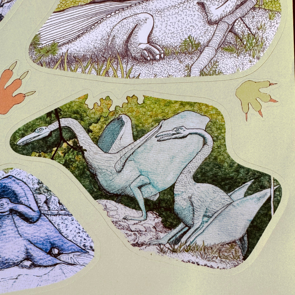 Crystal Palace dinosaur stickers