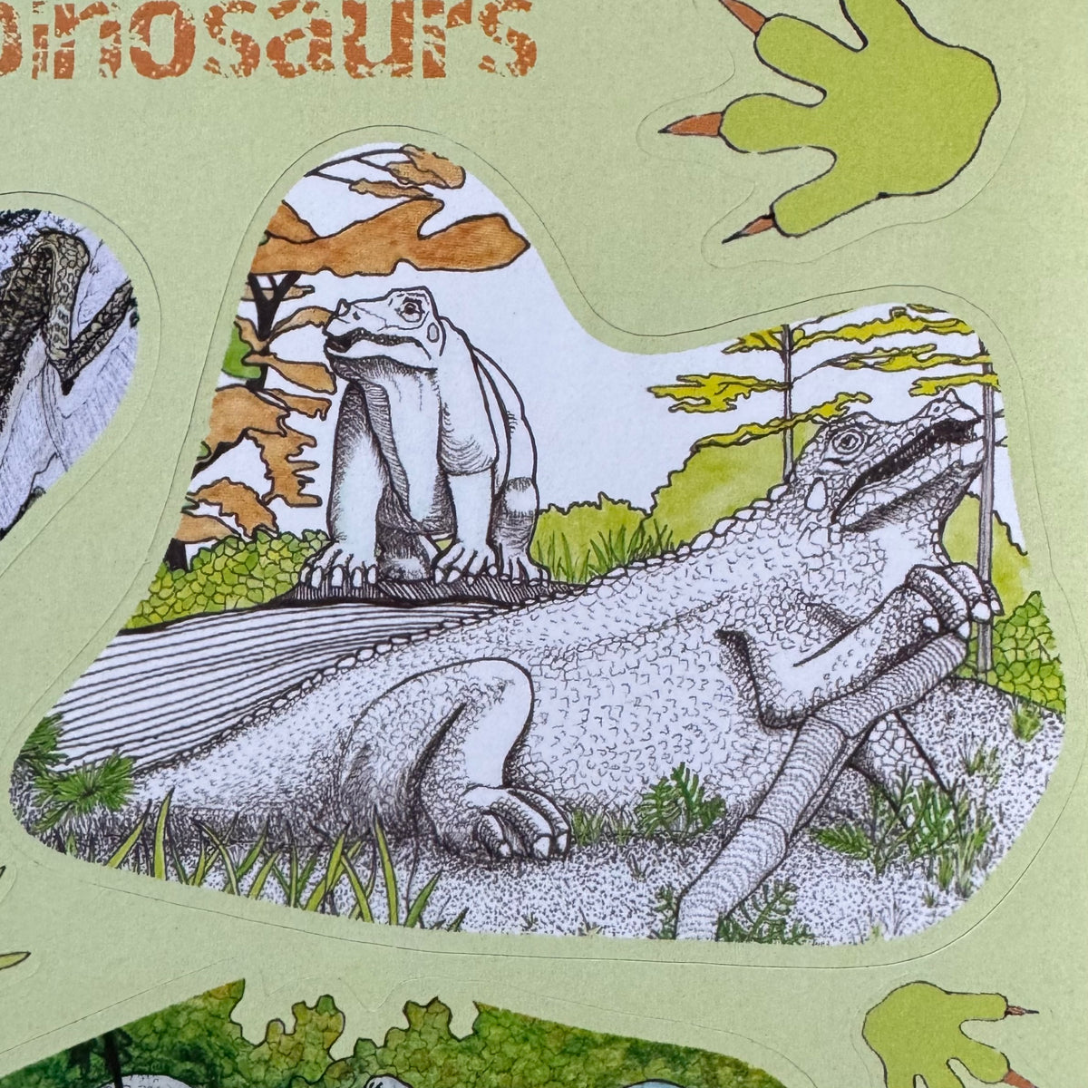 Crystal Palace dinosaur stickers