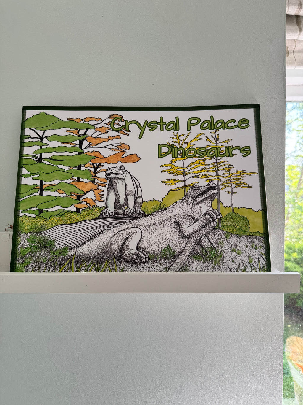 Crystal Palace Dinosaur Poster: Victorian Iguanodon Art Print (A3)